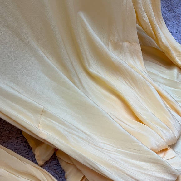 FAITHFULL THE BRAND Bellini Long Sleeve Silk Crepe Maxi Dress In Biscotti - Picture 5 of 6